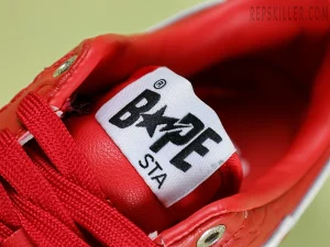 A BATHING APE STA Skateboard Shoes Low-Top Red7