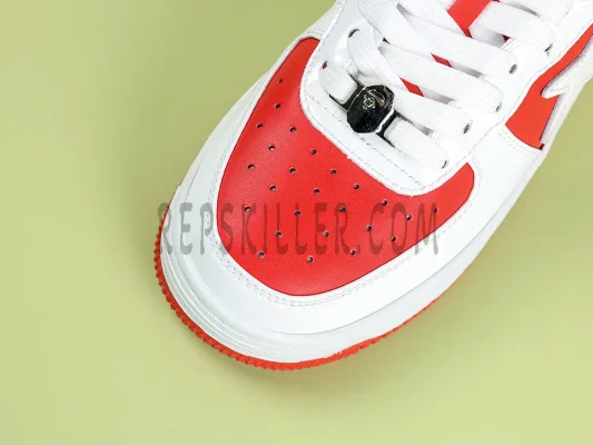 BAPESTA APE STA LEATHER RED WHITE SNEAKER8