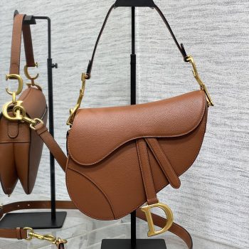 Dior Large Saddle Bag in Caramel Calfskin