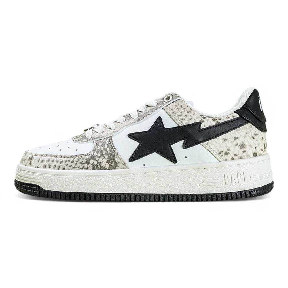 A BATHING APE BapeSta SnakeSkin Beige