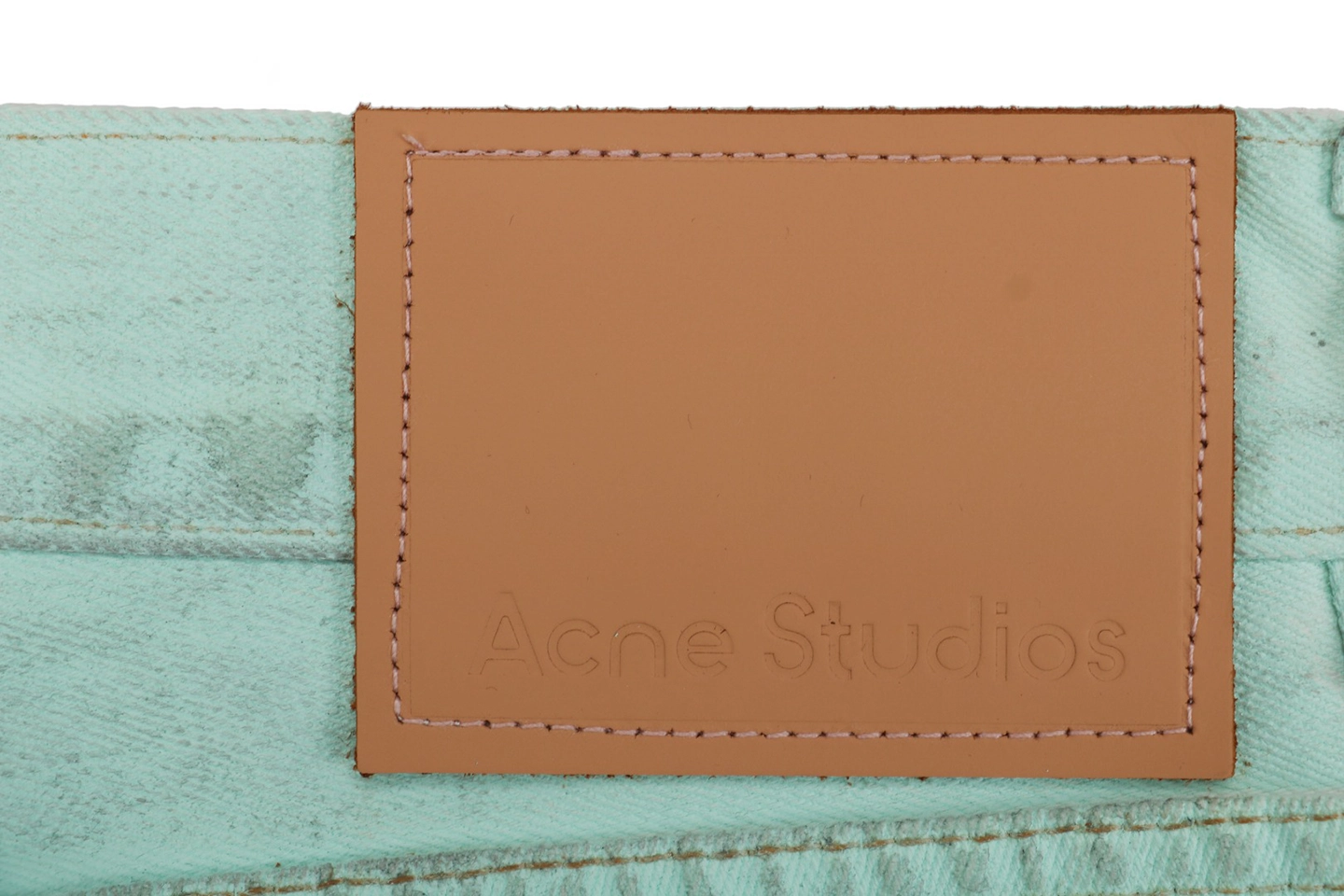 Acne Studios 1981M Fluorescent Mint Green Denim Jeans5.jpeg