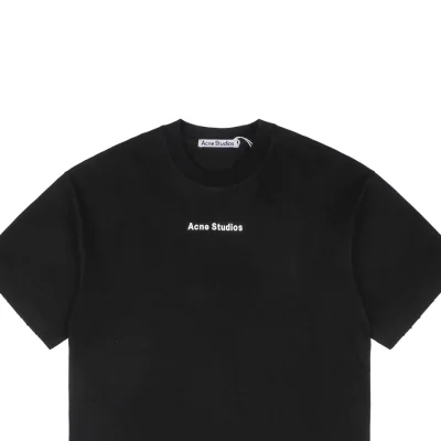 Acne Studios Back 1996 Silicone Letter Print Short-Sleeve Shirt Black1.jpeg