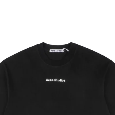 Acne Studios Back 1996 Silicone Letter Print Short-Sleeve Shirt Black2.jpeg