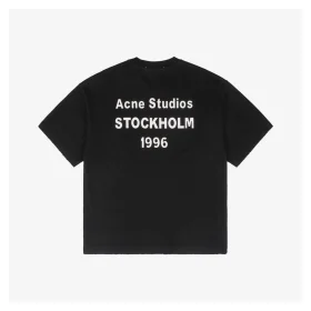 Acne Studios Back 1996 Silicone Letter Print T-Shirt Black