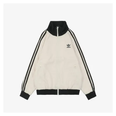 Adidas Trefoil Waffle Textured Jacket White
