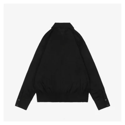 Ami Embossed Heart Embroidery Basic Polo Sweater Black2.jpeg