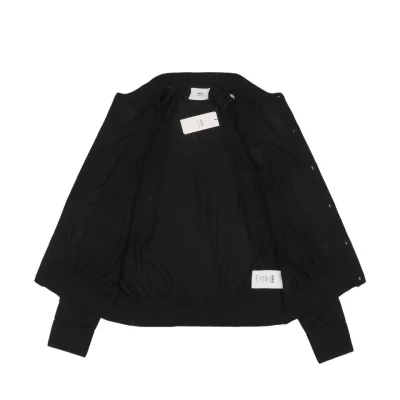 Ami Embossed Heart Embroidery Basic Polo Sweater Black6.jpeg