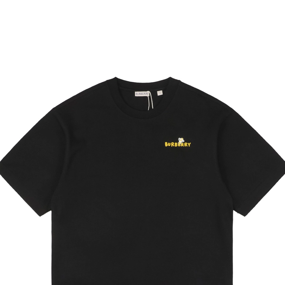 BBrry Cartoon Bee Flocked Print Short-Sleeve Shirt4.jpeg