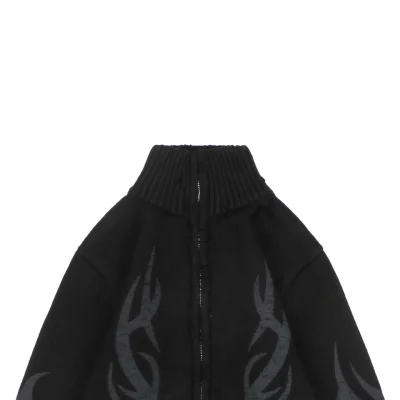Balenciaga Flame Totem Distressed Destroyed Cardigan Jacket1.jpeg