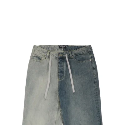 Balenciaga Patchwork Color-Block Drawstring Denim Pants2.jpeg