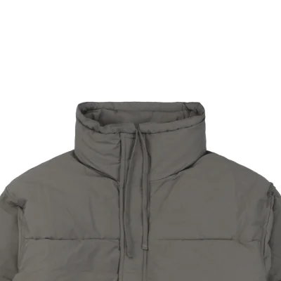 Essentials Double-Stitch Stand Collar Puffer Jacket Grey2.jpeg
