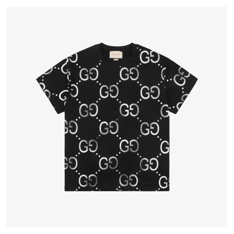 Gradient Double-G Print Short-Sleeve T-Shirt Black
