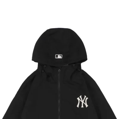 MLB NY Signature Lettering Back Print Hooded Jacket Black1.jpeg