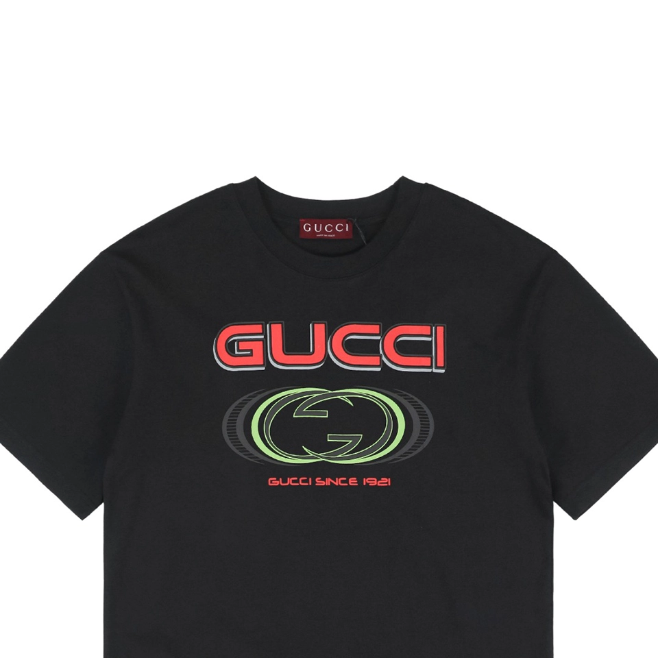 Multi-Element G Letter Print Short-Sleeve T-Shirt Black5.jpeg