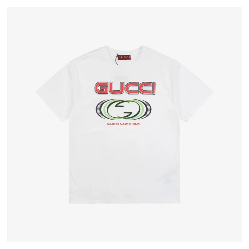 Multi-Element G Letter Print Short-Sleeve T-Shirt White