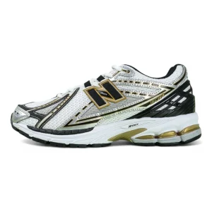 New Balance White Rain Cloud Metallic Gold