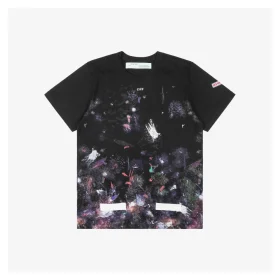 OFF-WHITE “Starry Fireworks” Paint-Splatter Arrows Print T-Shirt