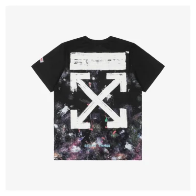 OFF-WHITE CO Virgil “Starry Fireworks” Paint-Splatter Arrows Print Short-Sleeve T-Shirt9.jpeg