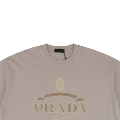 PD Crown Crest Embroidered Lettering Short-Sleeve T-Shirt Beige1.jpeg