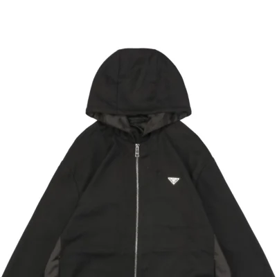 PD Triangle Logo Patchwork Zip-Up Hooded Jacket2.jpeg