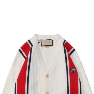 Red and Blue Web Jacquard Knit Cardigan Jacket1.jpeg