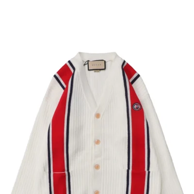 Red and Blue Web Jacquard Knit Cardigan Jacket3.jpeg