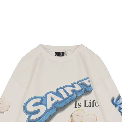 Saint Michael Cookie Letter Print Long-Sleeve Shirt1.jpeg