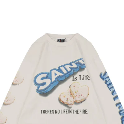 Saint Michael Cookie Letter Print Long-Sleeve Shirt3.jpeg