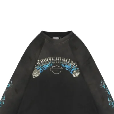 Saint Michael Dice Letter Print Long-Sleeve Shirt2.jpeg