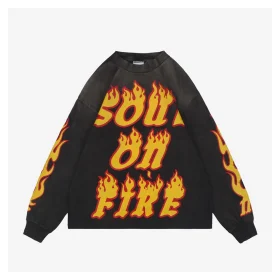 Saint Michael Flame Large Letter Print Shirt