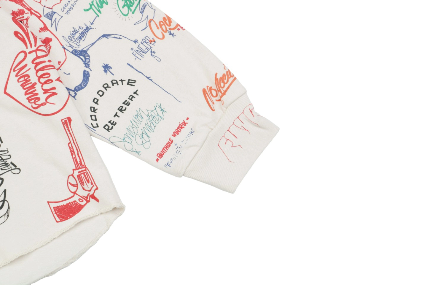 Saint Michael LA Diamond All-Over Graffiti Print Long-Sleeve Shirt6.jpeg