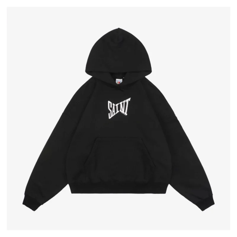 Saint Michael Ribon Saint Letter Print Hoodie