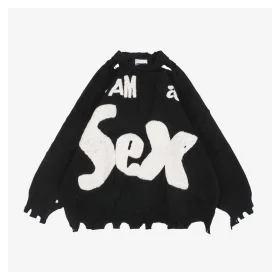 Saint Michael “Sex” Hand-Embroidered Sweater