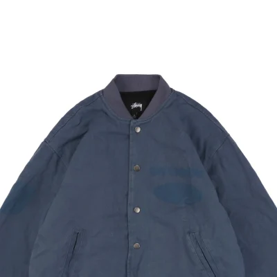 Stussy Blurred Graffiti Letter Print Jacket Blue1.jpeg