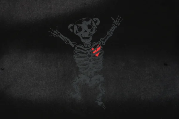 We11done Skeleton Raised Hands Bear Print Long-Sleeve Shirt Black7.jpeg