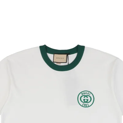 1921 Letter Contrast Collar Short-Sleeve T-Shirt1.jpeg