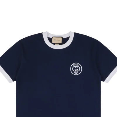 1921 Letter Contrast Collar Short-Sleeve T-Shirt14.jpeg