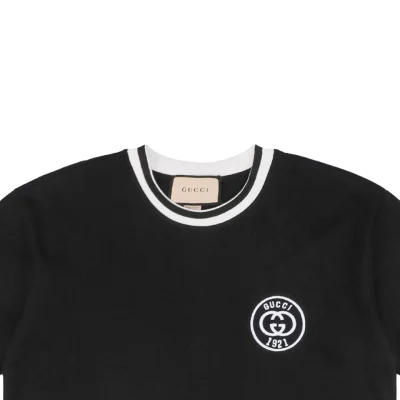 1921 Letter Contrast Collar Short-Sleeve T-Shirt15.jpeg