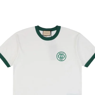 1921 Letter Contrast Collar Short-Sleeve T-Shirt2.jpeg
