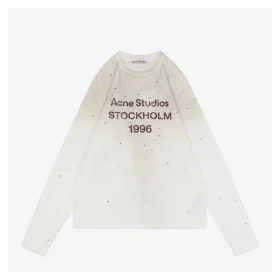 Acne Studios Distressed 1996 Rhinestone Lettering Shirt