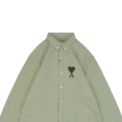 Ami Heart Logo Embroidered Long-Sleeve Shirt15.jpeg