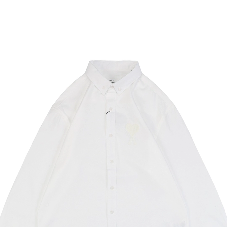 Ami Heart Logo Embroidered Long-Sleeve Shirt2.jpeg