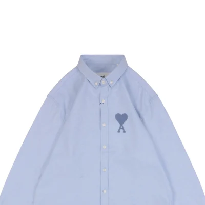 Ami Heart Logo Embroidered Long-Sleeve Shirt8.jpeg