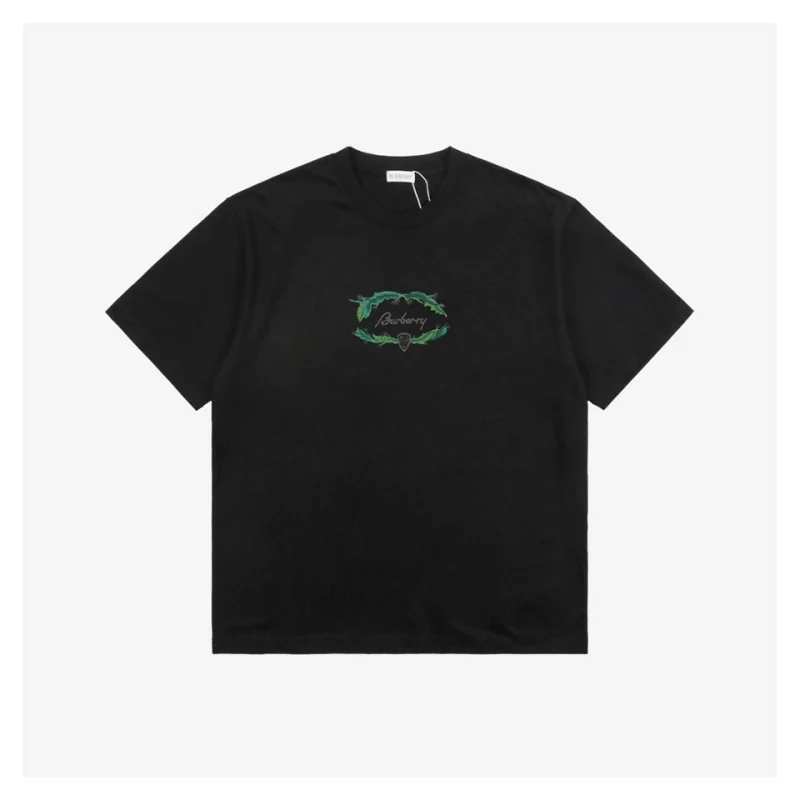 BBrry B-Letter Green Ring Embroidered Short-Sleeve T-Shirt