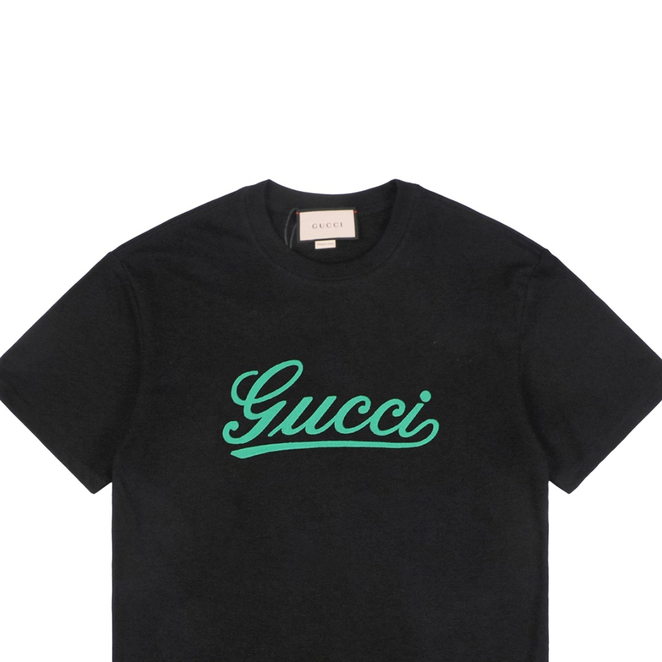 Green Signature G-Letter Embroidered Short-Sleeve T-Shirt12.jpeg
