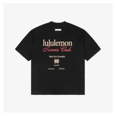 Lululemon Multi-Logo Flocked Print Back Short-Sleeve T-Shirt