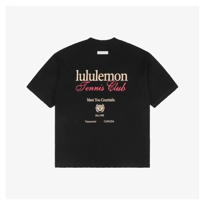 Lululemon Multi-Logo Flocked Print Back Short-Sleeve T-Shirt