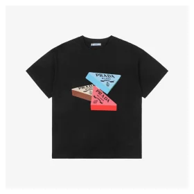 PD 3D Triangle Logo Print T-Shirt (Black/White)