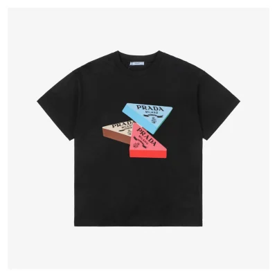 PD 3D Triangle Logo Print Short-Sleeve T-Shirt Black