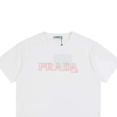 PD Pink Letter Embroidered Short-Sleeve T-Shirt1.jpeg